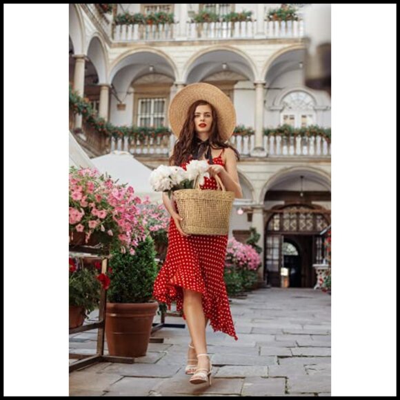 Straw Tote Bag Foldable Woven Boho Beach Summer Travel Hobo Shoulder Bag - Picture 2 of 7